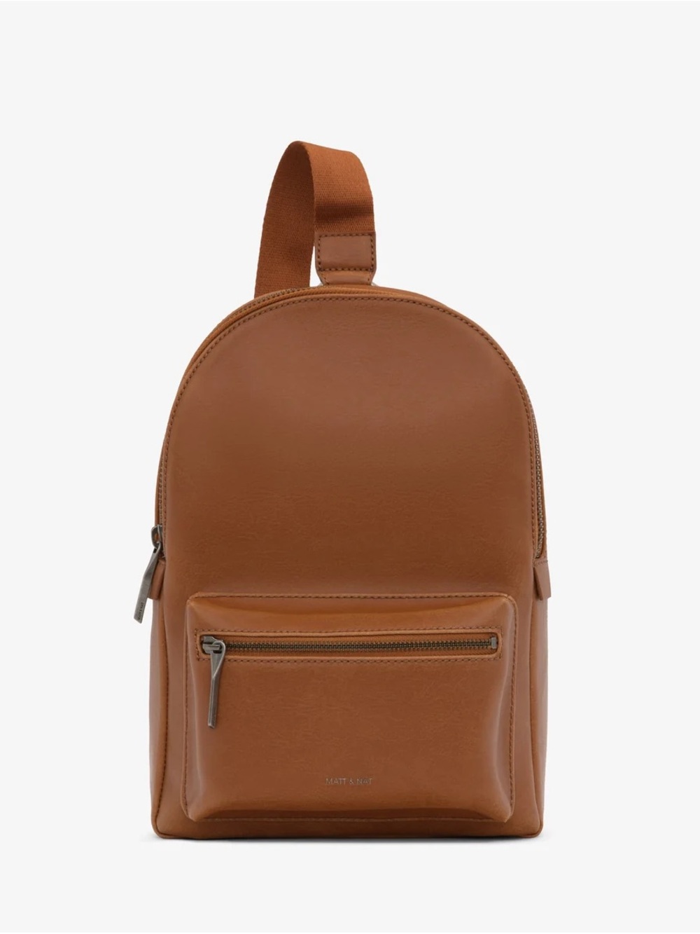 Matt & Nat Compact Tan Vegan Leather Crossbody Backpack